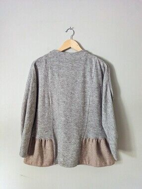 THML Anthropologie Grey Peplum Sweater